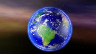 Dünya yakınlaştırma Globe Güney Amerika'ya