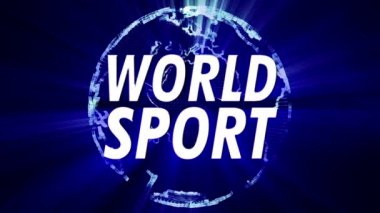 Dünya Spor işareti ile 3D küre parlayan