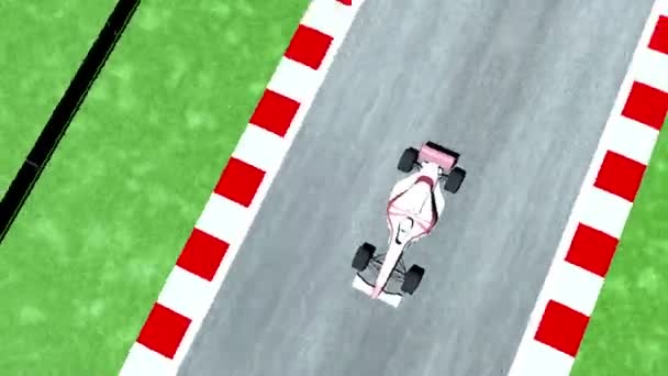 Raceauto op racecircuit — Stockvideo