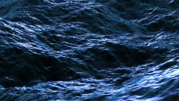 Штормовые волны в океане — стоковое видео