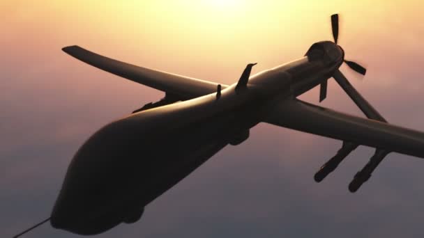 Drone do tipo predador MQ1 — Vídeo de Stock