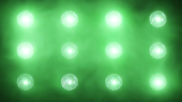 闪烁的体育场迪斯科舞台灯光 — 图库视频影像