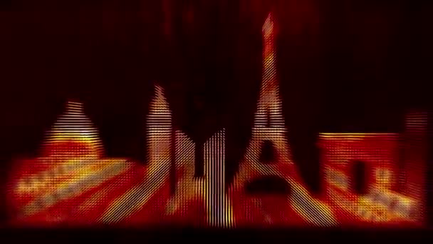 París ciudad fondo — Vídeo de stock