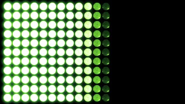 Зелений світлодіодні ліхтарі — стокове відео