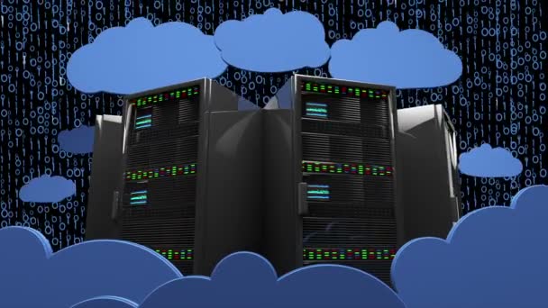 Cloud Server Computing kreatives Konzept — Stockvideo