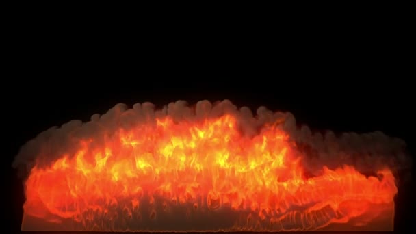 Computer generated and simulated raging fire — Stock Video