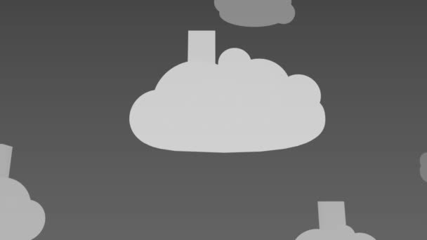 Server cloud Silhouette — Video Stock