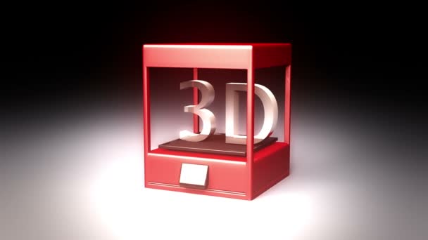 3D-skrivare — Stockvideo