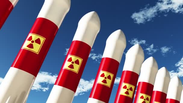 Cohetes nucleares antes del inicio — Vídeos de Stock