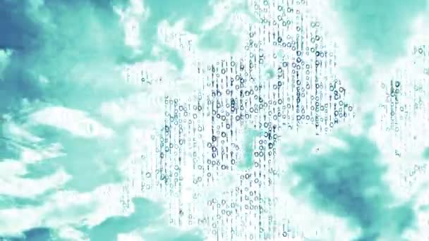 Yaratıcı kavram bilgisayar bulutu sunucuları — Stok video