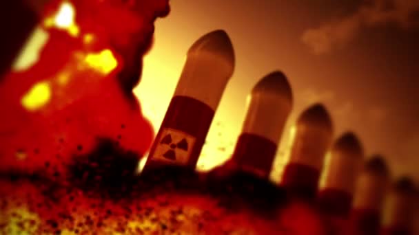 Lançamento de foguetes nucleares — Vídeo de Stock