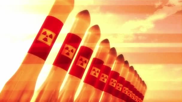 Foguetes nucleares antes do início — Vídeo de Stock