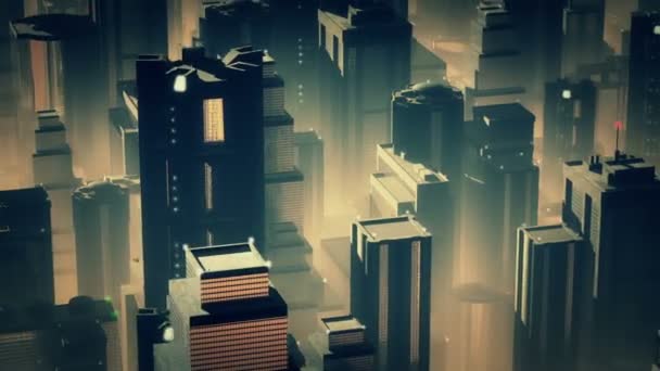 Metropolis'ten havadan görünümü — Stok video