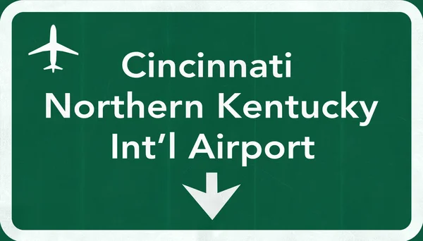 Cincinnati northern kentucky usa internationaler flughafen highway r — Stockfoto