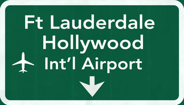 Fort Lauderdale Hollywood Usa mezinárodní letiště Highway Road — Stock fotografie