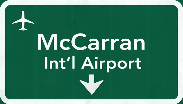 Las Vegas McCarran USA International Airport Highway Road Sign — Stock Photo, Image