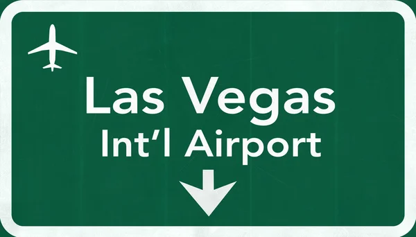 Las Vegas Mccarran Usa International Airport Highway Road Sign — Foto de Stock