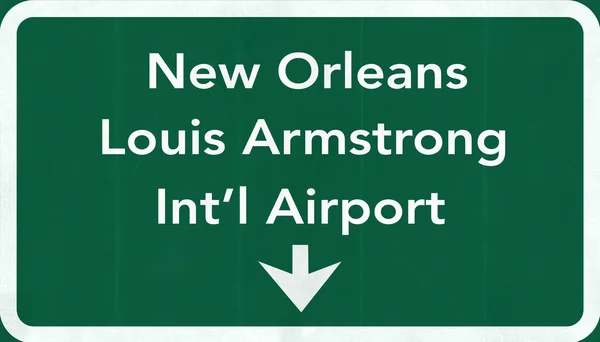 Nueva Orleans Louis Armstrong USA International Airport Highway Ro — Foto de Stock