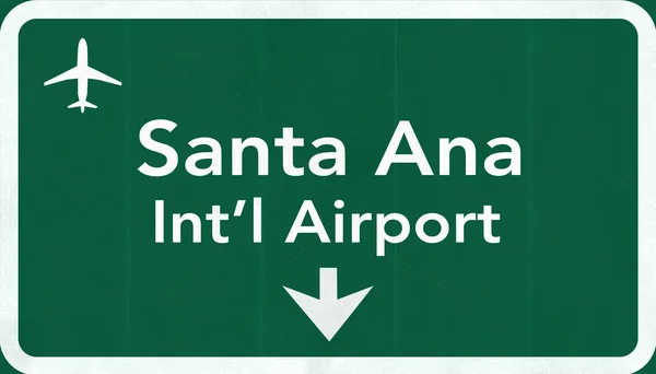 Santa Ana John Wayne ΗΠΑ αεροδρόμιο ΟΔΟΥ πινακίδα — Φωτογραφία Αρχείου