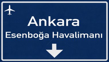 Ankara Esenboğa Türkiye Havaalanı Otoban işareti