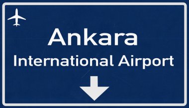 Ankara Esenboğa Türkiye Havaalanı Otoban işareti
