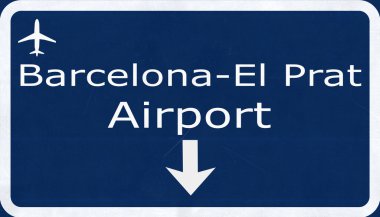 Barcelona Havaalanı Havaalanı Otoban işareti