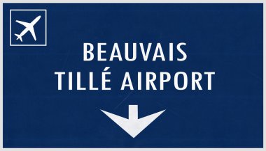 Beauvais Fransa Havaalanı Otoban işareti