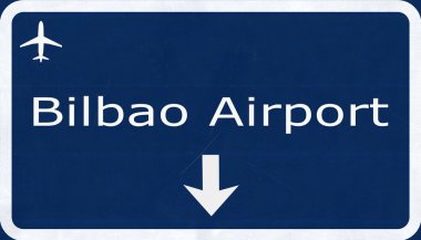 Bilbao İspanya Havaalanı Otoban işareti