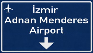 Izmir Andan Menderes Türkiye Havaalanı Otoban işareti