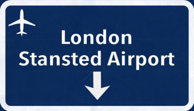 Londra Stansted İngiltere Amerika Birleşik Devletleri Havaalanı Otoban işareti