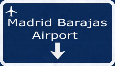 Madrid Barajas İspanya Havaalanı Otoban işareti