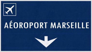 Marsilya Fransa Havaalanı Otoban işareti