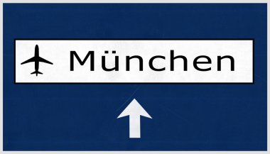 Münih Almanya Havaalanı Otoban işareti