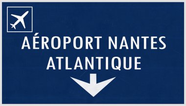 Nantes Fransa Havaalanı Otoban işareti