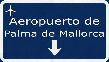 Palma De Mallorca İspanya Havaalanı Otoban işareti