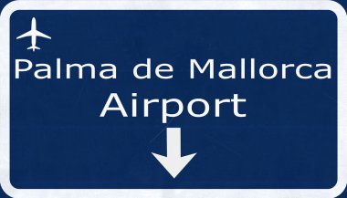 Palma De Mallorca İspanya Havaalanı Otoban işareti