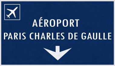 Paris De Gaulle Fransa Havaalanı Otoban işareti