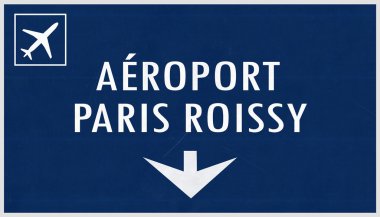 Paris De Gaulle Fransa Havaalanı Otoban işareti