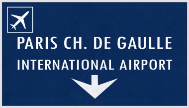 Paris De Gaulle Fransa Havaalanı Otoban işareti