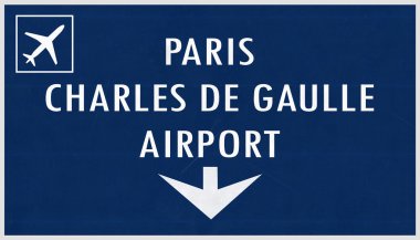 Paris De Gaulle Fransa Havaalanı Otoban işareti