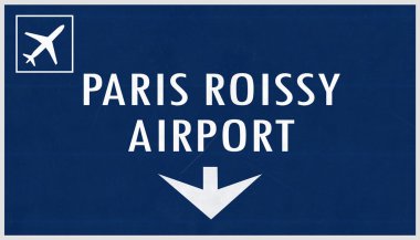 Paris De Gaulle Fransa Havaalanı Otoban işareti