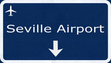 Sevilla İspanya Havaalanı Otoban işareti