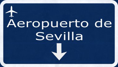 Sevilla İspanya Havaalanı Otoban işareti