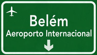 Belem Brezilya Uluslararası Havaalanı Otoban işareti