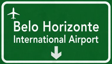 Belo Horizonte Brezilya Uluslararası Havaalanı Otoban işareti