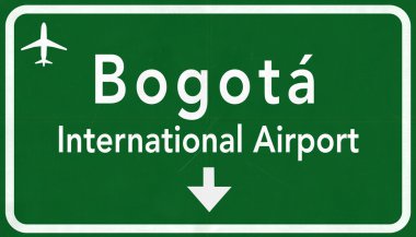 Bogota Kolombiya Uluslararası Havaalanı Otoban işareti
