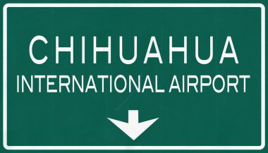 Chihuahua Meksika Uluslararası Havaalanı Otoban işareti