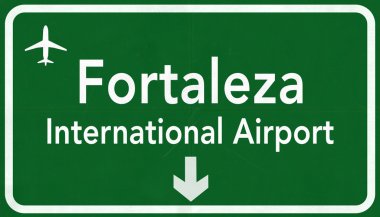Fortaleza Brezilya Uluslararası Havaalanı Otoban işareti