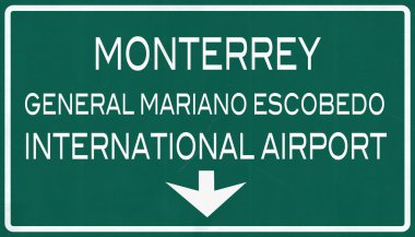 Monterrey Meksika Uluslararası Havaalanı Otoban işareti