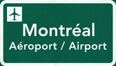 Montral Kanada Uluslararası Havaalanı Otoban işareti